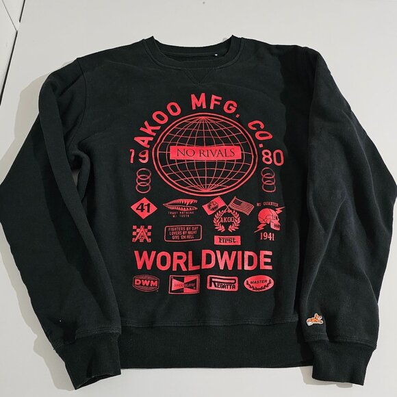 Akoo Sweatshirt (No Rivals AKOO MFG 1980) Black/Graphic - Men's XL Fox King - Picture 1 of 4
